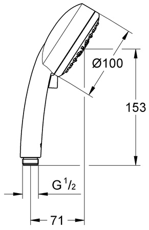 Grohe słuchawka prysznicowa Tempesta Cosmopolitan 100, chrom 27575002