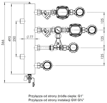 Afriso zestaw mieszający ze sprzęgłem hydraulicznym BPS 906 AP, człon bez mieszania i z zaworem obrotowym ARV 362, pompy AFRISO APH 160 9090620