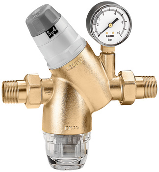 Caleffi reduktor ciśnienia z wymiennym wkładem i manometrem 1" 535161