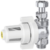 Caleffi urządzenie filtrujące z magnesem do montażu pod kotłem, wersja prosta 3/4" GZ x 3/4" GW ruchoma nakrętka XS 545910