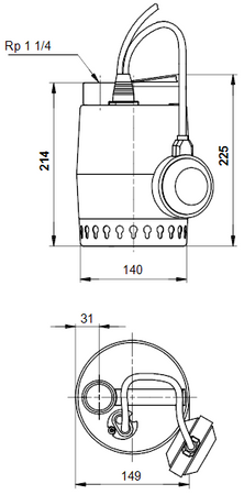 Grundfos pompa zatapialna UNILIFT KP.150.A.1 011H1600