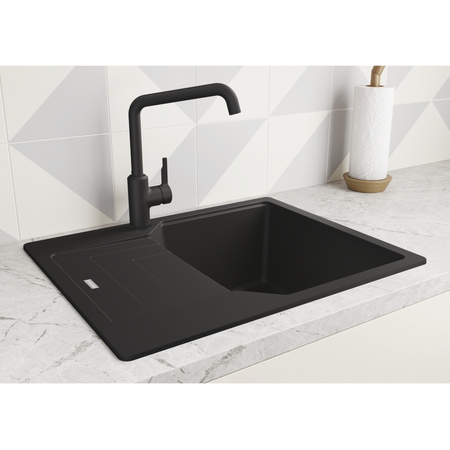 Franke bateria kuchenna ze stałą wylewką Urban, czarny mat 115.0627.524