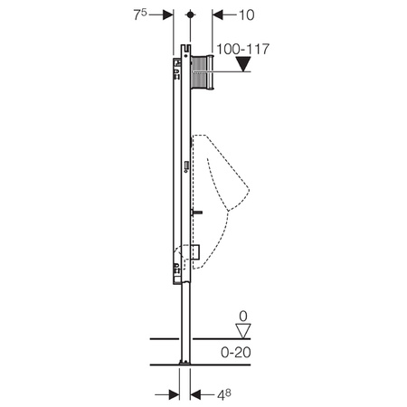 Geberit element montażowy stelaż do pisuaru H130 Duofix Basic 111.665.00.5