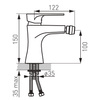 Ferro bateria bidetowa ALGEO SQUARE czarny/chrom BAQ6BLC