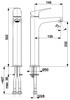 KFA bateria umywalkowa nablatowa OTAVA chrom 5552-712-00