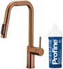 KFA bateria kuchenna z funkcją filtracji wody i wyciąganą wylewką Duero Pure Style Pull-Out + zestaw filtrujący Profine Blue S, brushed rose gold 6623-313-34