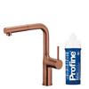 KFA bateria kuchenna z funkcją filtracji wody i wyciąganą wylewką Duero Pure Move Pull-Out + zestaw fitrujący Profine Blue S, brushed rose gold 6623-423-34