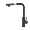 Invena bateria kuchenna z wyciąganą wylewką Preto, czarny BZ-48-W04-L