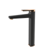 Invena bateria umywalkowa wysoka Midnight, czarny/rose gold BU-35-W14-V