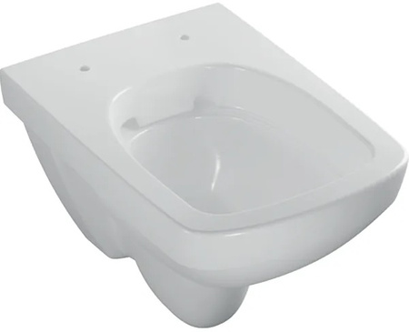 Geberit lejowa, krótka, wisząca miska WC, kształt geometryczny Selnova Compact Rimfree 500.280.01.1