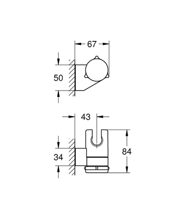 Grohe uchwyt prysznicowy ścienny Tempesta czarny mat 275952431