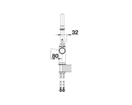 Blanco bateria kuchenna z wyciąganą wylewką LIVIA-S złota 526687 