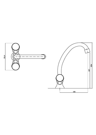 Invena bateria umywalkowo-kuchenna Modena, chrom BU-11-F0S-L