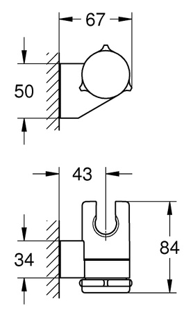 Grohe uchwyt prysznicowy ścienny Tempesta, chrom 27595000