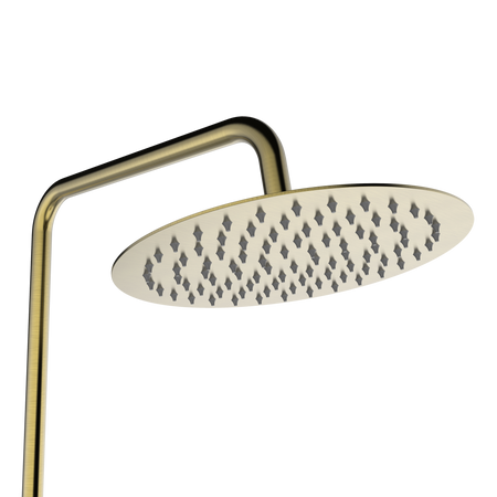 Invena zestaw prysznicowy z deszczownicą Alonia, złoto szczotkowane AU-70-D09-V
