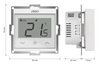 Engo internetowy, podtynkowy regulator temperatury do ramki, biały E55-W