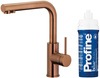 KFA bateria kuchenna z funkcją filtracji wody Duero Pure Basic + zestaw filtrujący Profine Blue S, brushed rose gold 6623-913-34