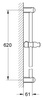 Grohe drążek prysznicowy 600mm Tempesta, chrom 27523000