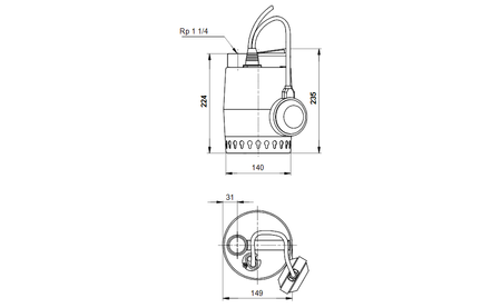 Grundfos pompa zatapialna/odwodnieniowa UNILIFT KP 350 A1 1x230V 013N1600 