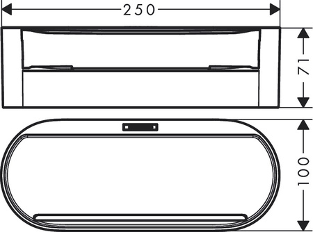 Hansgrohe kosz do przechowywania głęboki, czarny matowy 27912670