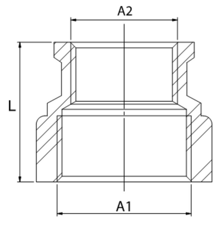 Diamond mufa redukcyjna Y, mosiądz 3/4"x1/2" K-270.MUF-RE.15-20.Y.