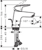 Hansgrohe bateria umywalkowa Logis 70,chrom 71070000