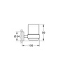 Grohe szklanka z uchwytem Essentials czarny mat 1022562430