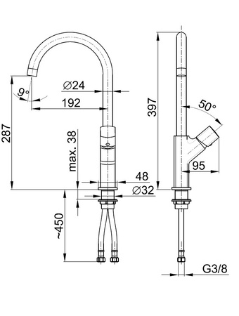 KFA bateria zlewozmywakowa stojąca MORGANIT 4923-915-00