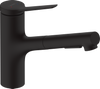 Hansgrohe jednouchwytowa bateria kuchenna z wyciąganą wylewką Zesis M33, czarny mat 74800670