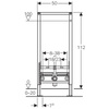 Geberit element montażowy do bidetu wiszący H112 Duofix 111.510.00.1