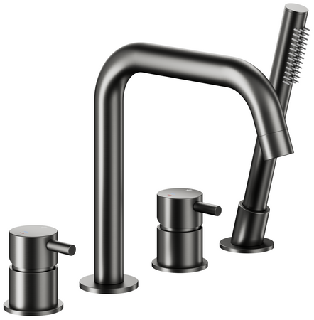 KFA bateria wannowa 4-otworowa Moza, gun metal grey PVD 5035-210-61