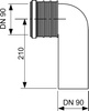 Tece kolano odpływowe TECEprofil DN 90 z uszczelką 9820134
