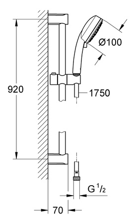 Grohe zestaw prysznicowy Tempesta Cosmopolitan 100, chrom 27789002
