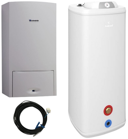 Bosch pakiet kocioł gazowy kondensacyjny Cerapur Smart ZSB 24-5C + wymiennik Vulcan 140 l stojący + czujnik temperatury c.w.u. 7736901033-VK140S