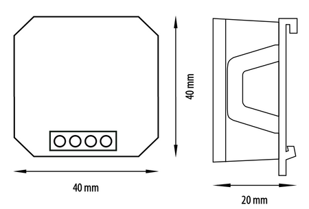 Engo bezprzewodowy moduł przekaźnika z funkcją repeatera ZigBee, 230V EMOD-ZB