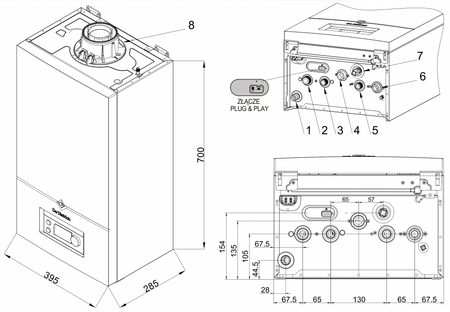 De Dietrich kocioł kondensacyjny dwufunkcyjny MCR4 19/20 MI 7857047