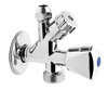 Ferro zawór kątowy, podwójny, grzybkowy Kombi 3/8"x1/2"x3/4", chrom CF5104