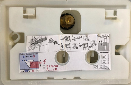 Geberit przycisk uruchamiający Delta 20, przedni, biały - alpin 115.127.11.1