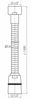 Stinnea wąż prysznicowy gładki PVC 150 cm, chrom 2519