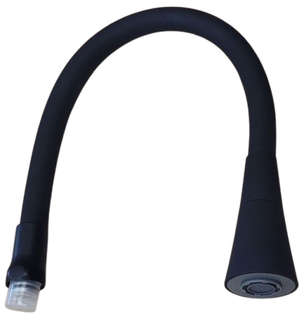 WYPRZEDAŻ: Invena dwufunkcyjna elastyczna wylewka do baterii PLUS czarny SC-B1-223