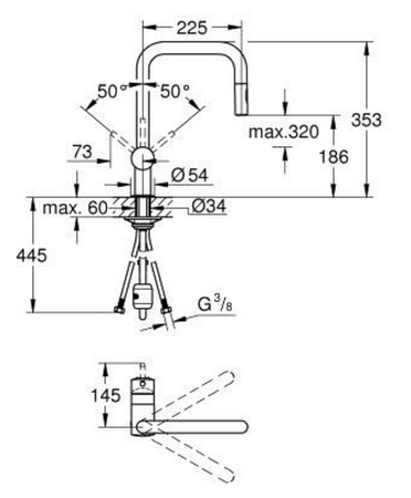 Grohe bateria zlewozmywakowa Minta, chrom 32322002
