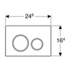 Geberit przycisk uruchamiający Sigma 21, przedni, białe szkło 115.884.SI.1