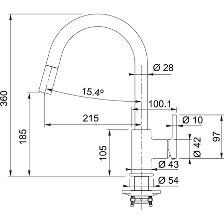 Franke bateria kuchenna Lina pull-out beżowy 115.0626.083