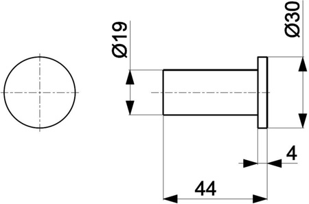 KFA wieszak łazienkowy punktowy, gun metal grey 864-020-61