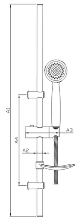 Invena zestaw natryskowy Siros chrom AU-80-001
