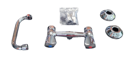 WYPRZEDAŻ: KFA Bateria umywalkowa ścienna STANDARD C 160 uchwyt czworokątny 300-310-00