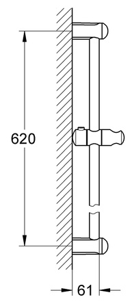 Grohe drążek prysznicowy 600mm Tempesta, chrom 27523000