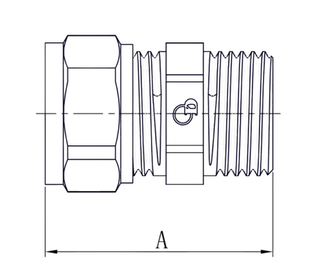 Diamond łącznik ZŁ-CH, PEX-AL-PEX, mosiądz 1/2"x16 FTN-001.1/2x16.ZŁ.CH