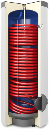 Galmet wymiennik z dużą wężownicą spiralną do pomp ciepła 200l SGW(S) Tower Grand, biały 26-208177