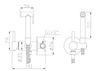 Invena bateria bidetowa podtynkowa chrom BP-00-B01